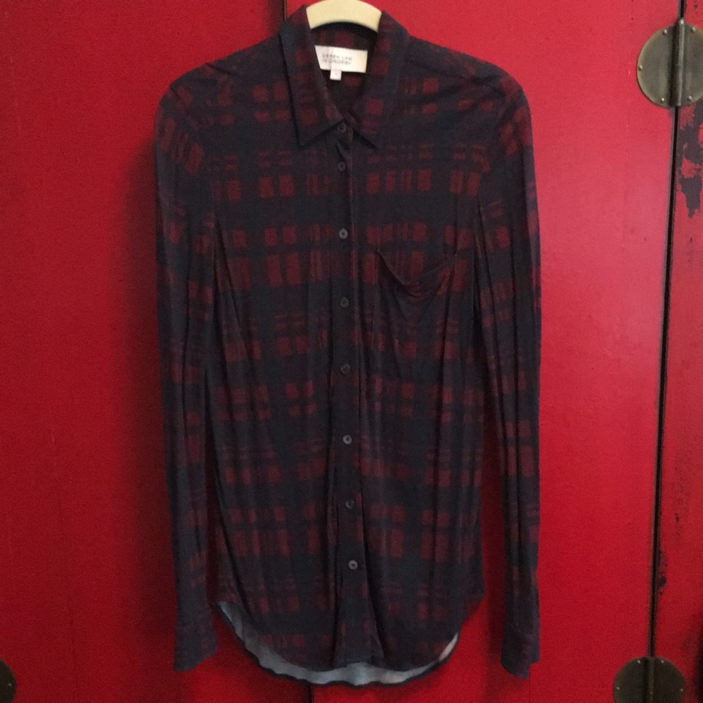 Derek Lam button up plaid shirt - size 4